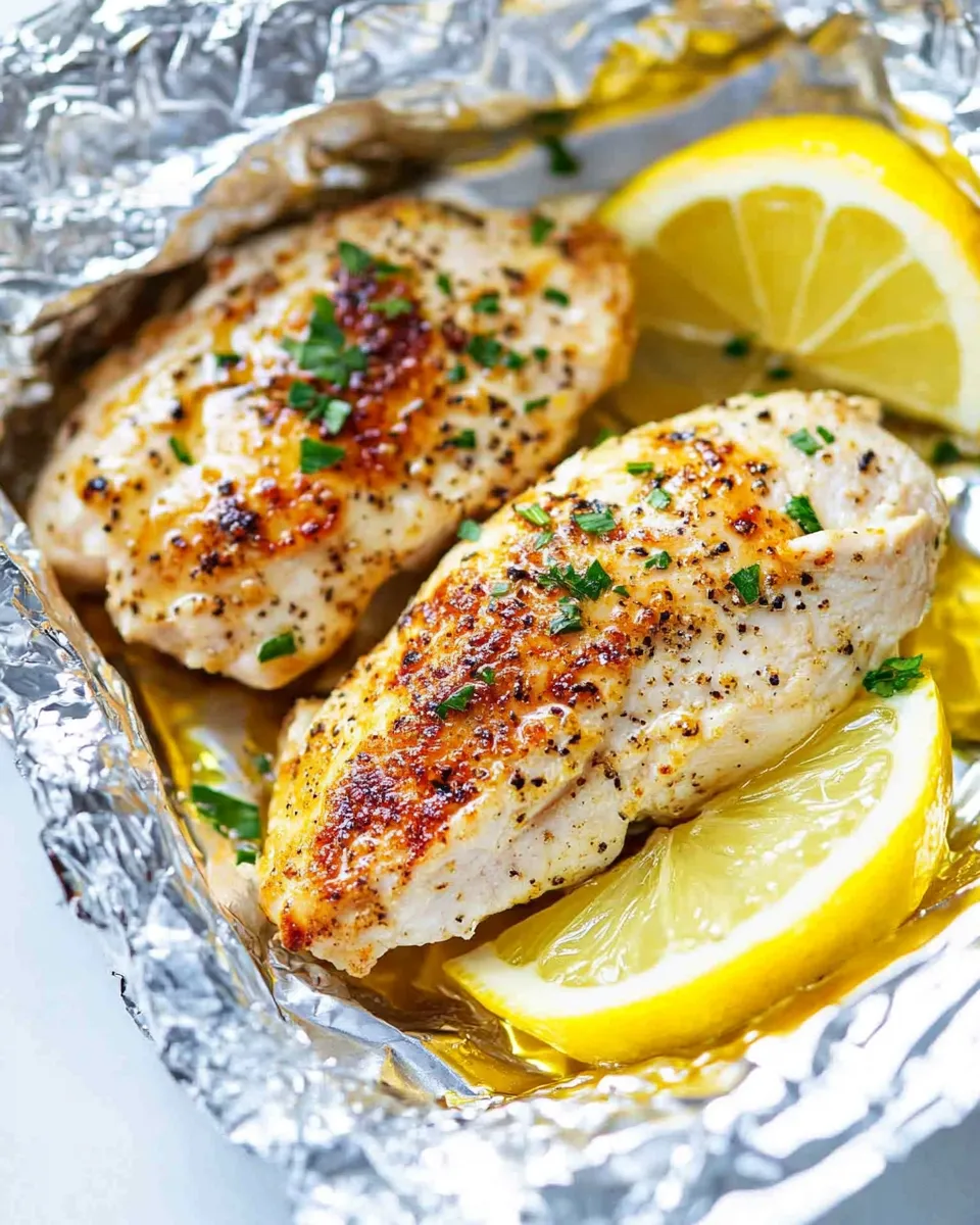 Quick Lemon Chicken Foil Packets recipe photo