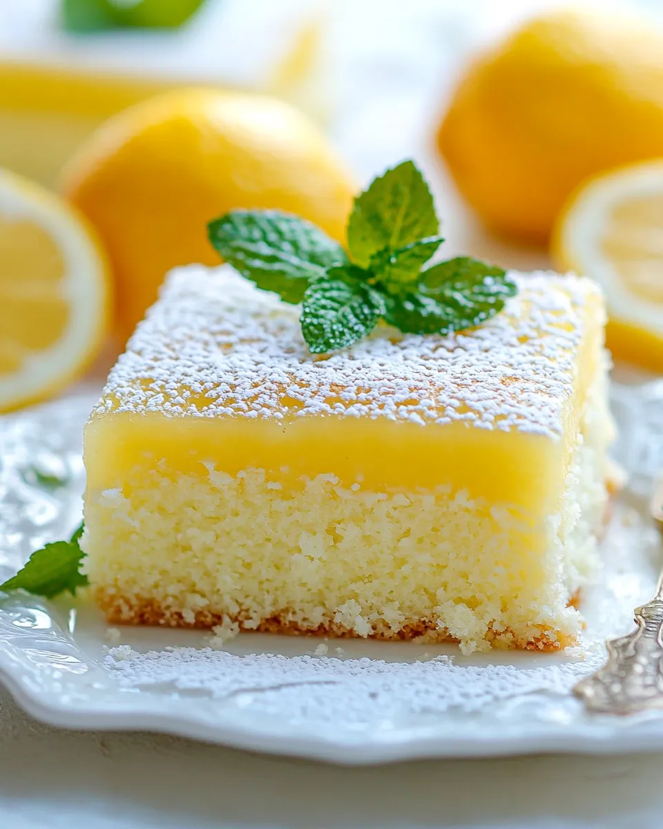 Homemade Lemon Magic Cake recipe image
