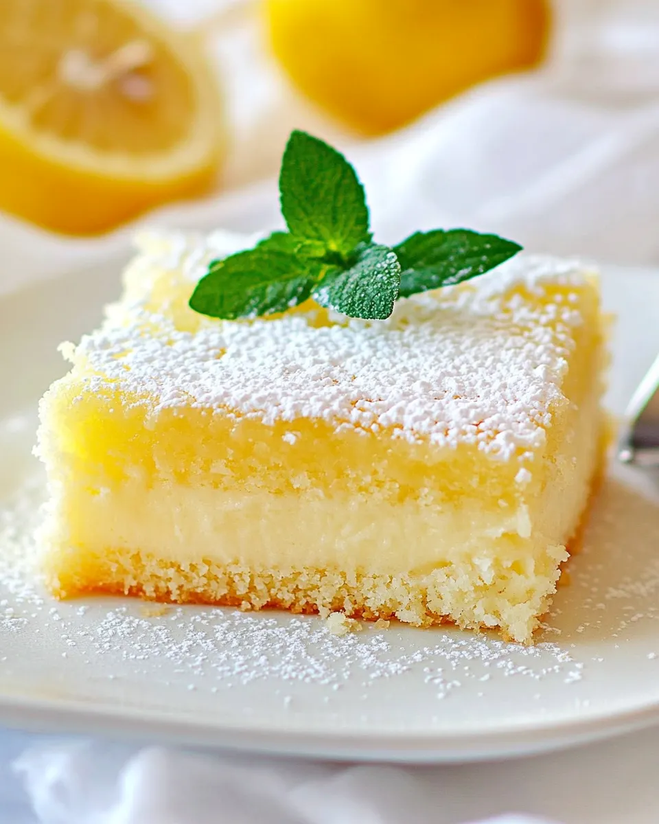 Easy Lemon Magic Cake food shot