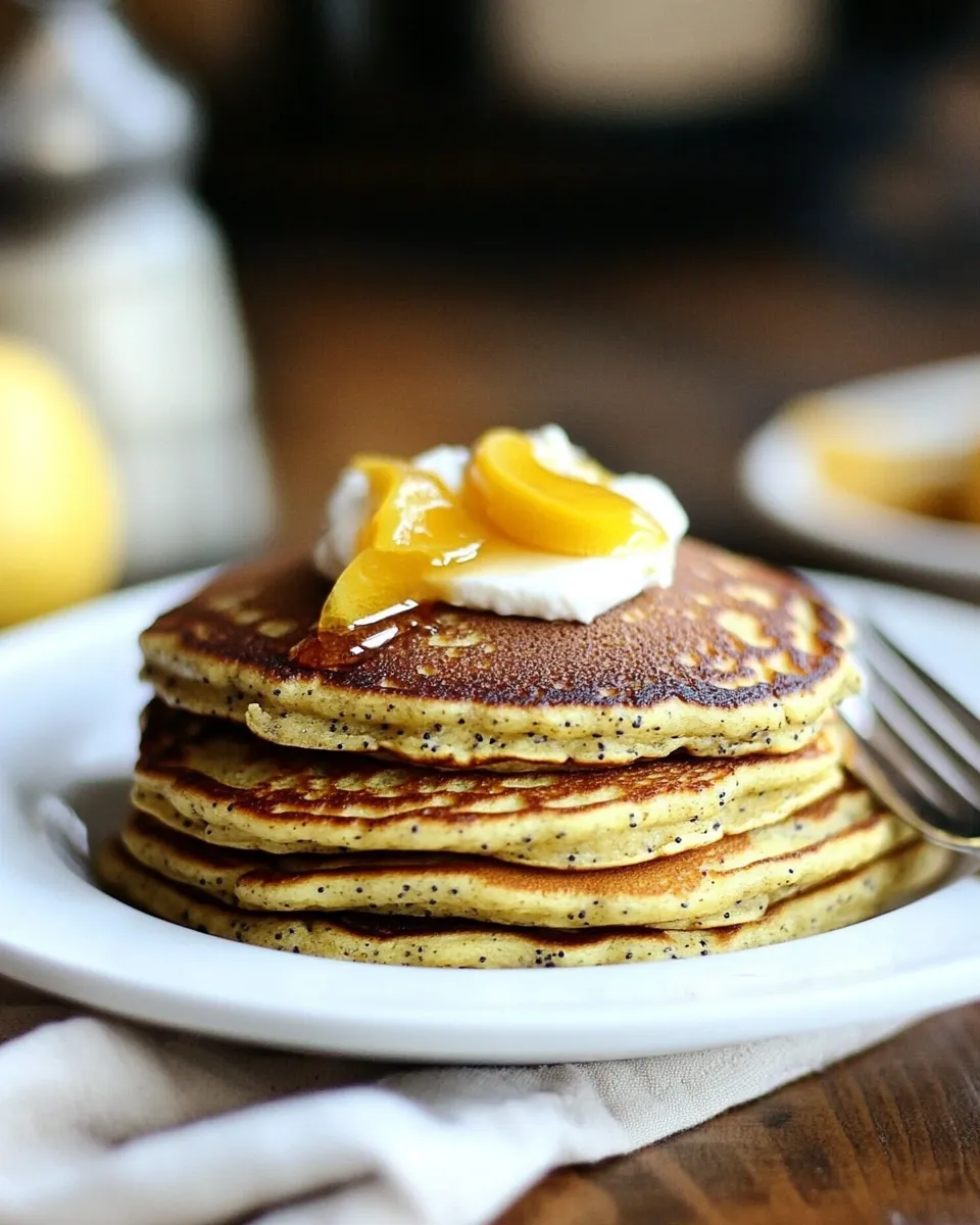 Delicious Lemon Poppy Seed Coconut Flour Pancakes image