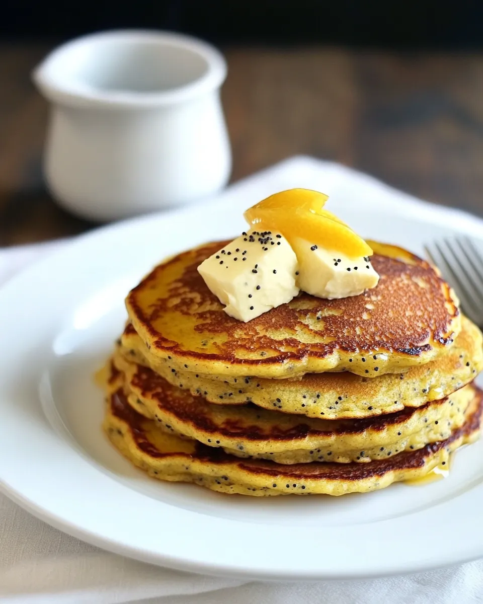 Easy Lemon Poppy Seed Coconut Flour Pancakes recipe photo