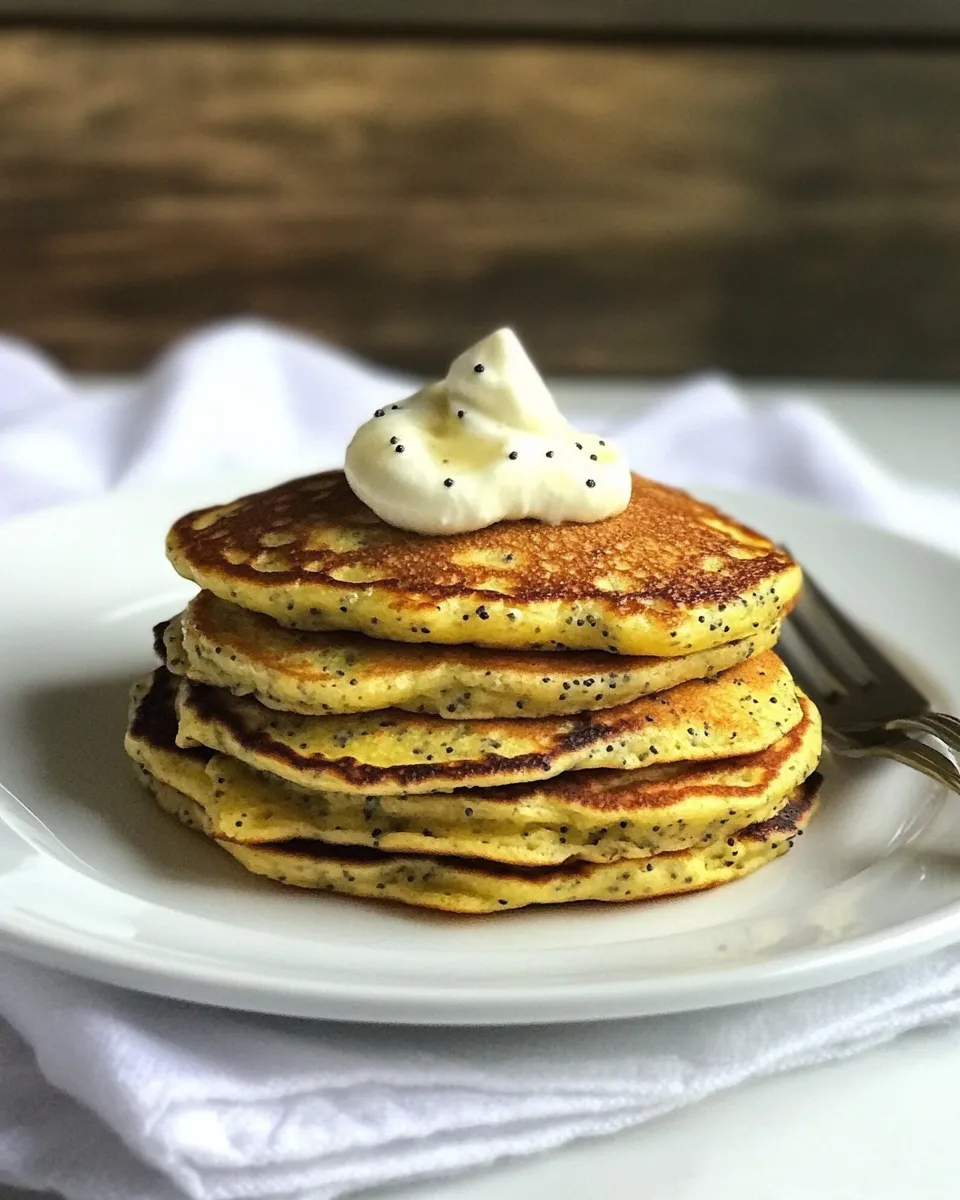 Healthy Lemon Poppy Seed Coconut Flour Pancakes dish photo