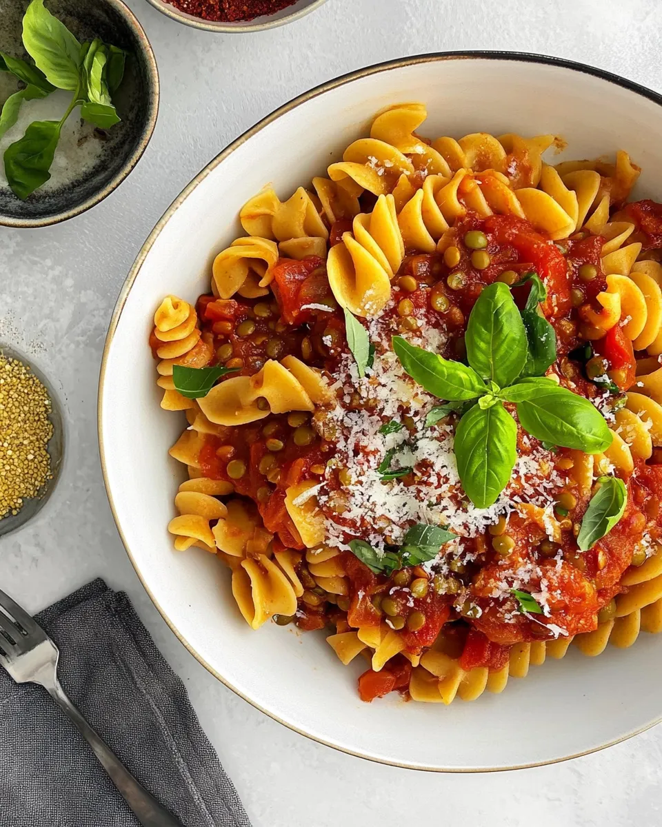 Easy Lentil Pasta recipe photo