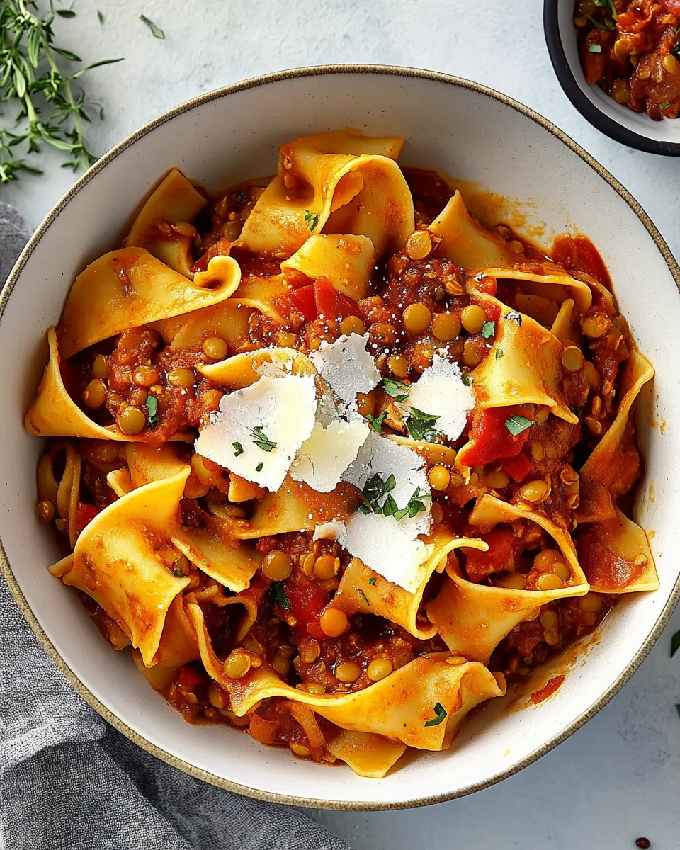 Delicious Lentil Pasta shot