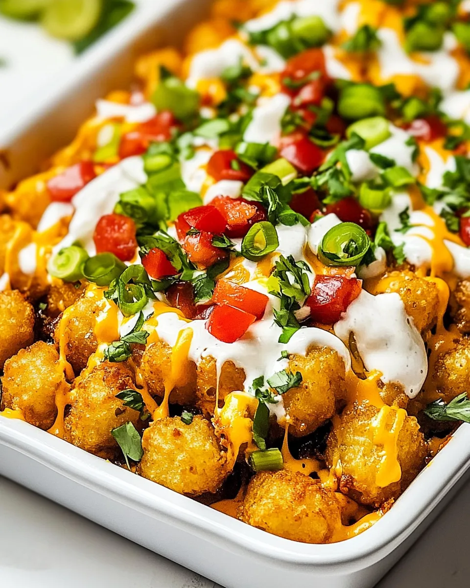 Homemade Loaded Tater Tots (Totchos) recipe photo