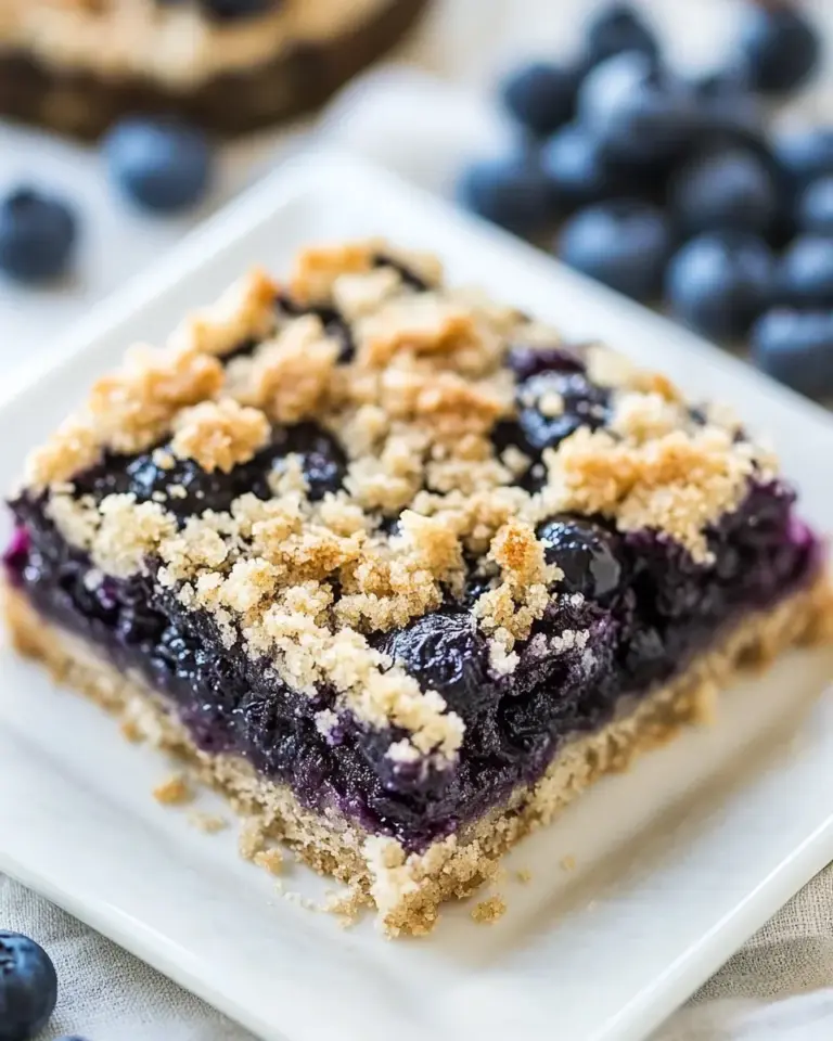 Homemade Low-Carb Blueberry Crumb Bars photo