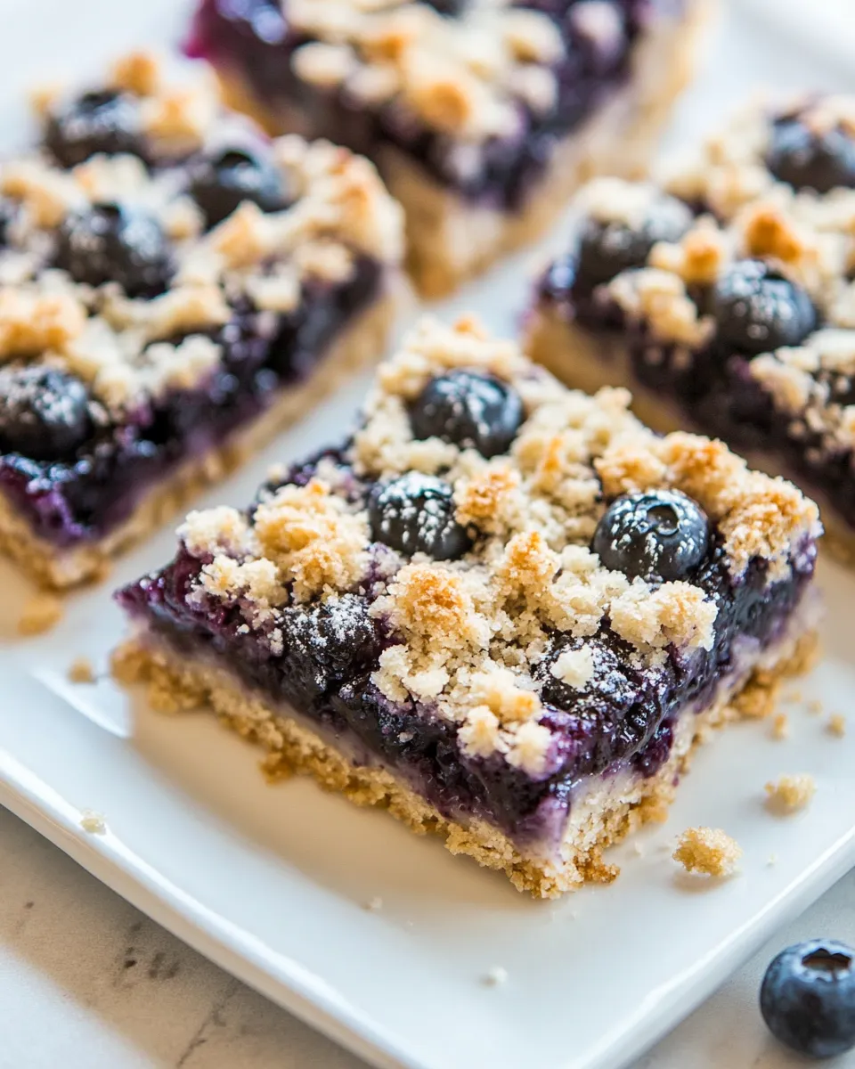 Delicious Low-Carb Blueberry Crumb Bars image