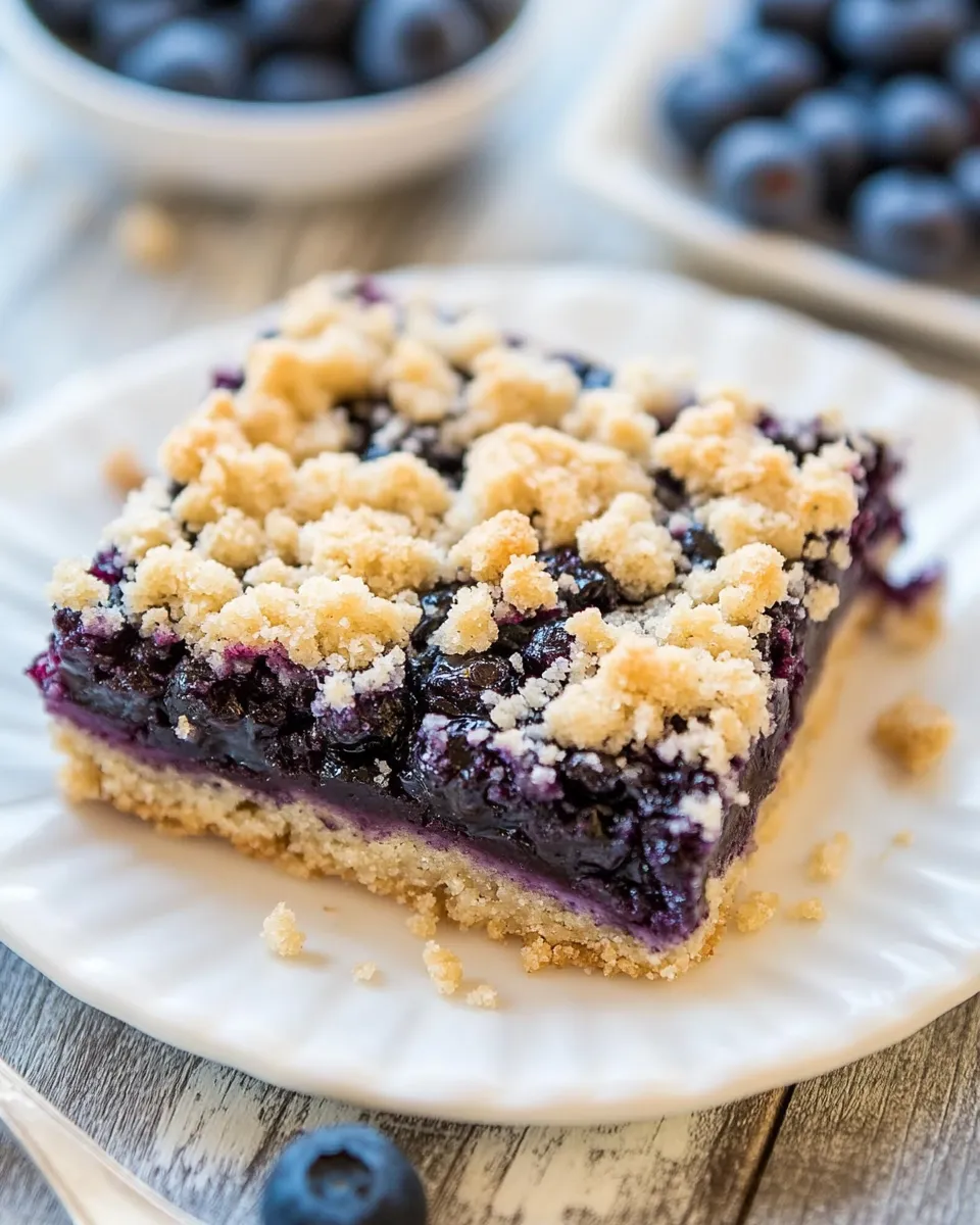 Easy Low-Carb Blueberry Crumb Bars recipe photo