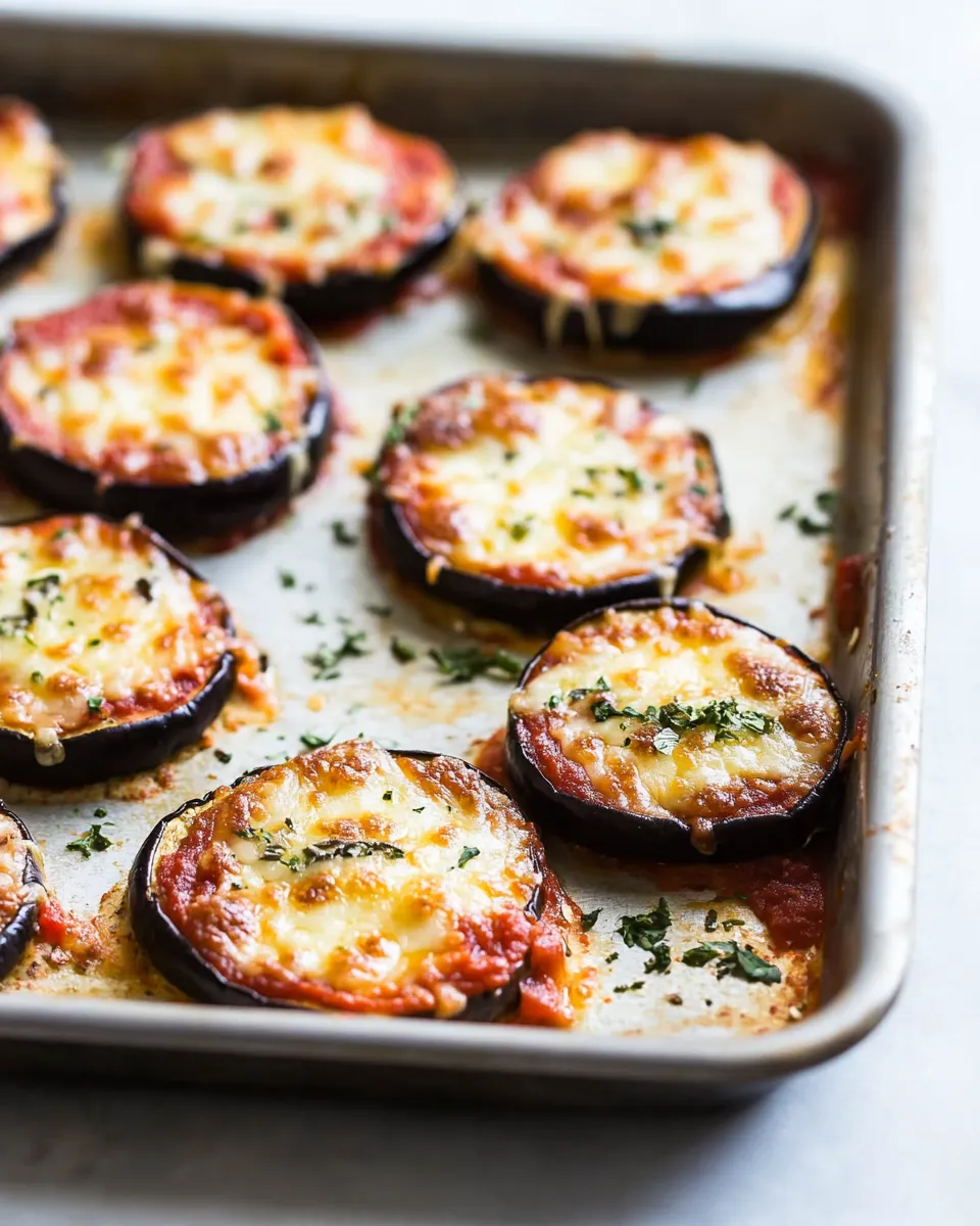 Delicious Low-Carb Eggplant Pizza Bites shot