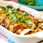 Homemade Low Carb Enchiladas Cheesy Chicken Filling photo