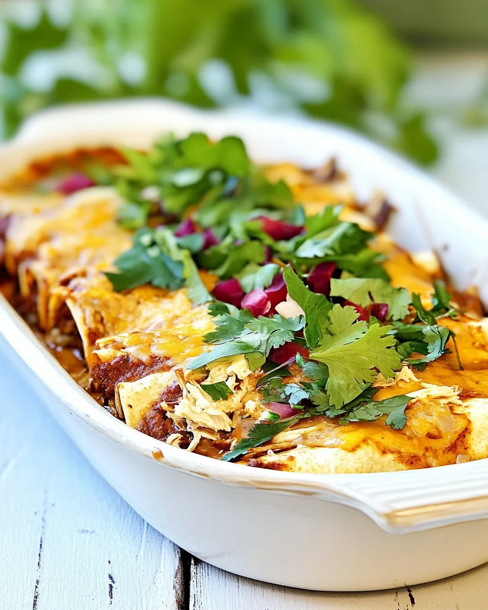 Classic Low Carb Enchiladas Cheesy Chicken Filling image