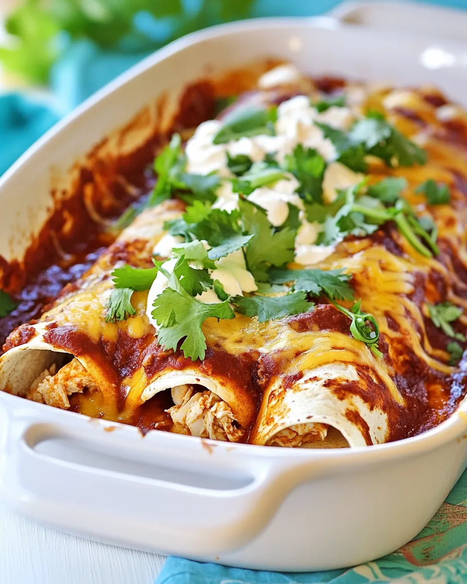 Delicious Low Carb Enchiladas Cheesy Chicken Filling shot
