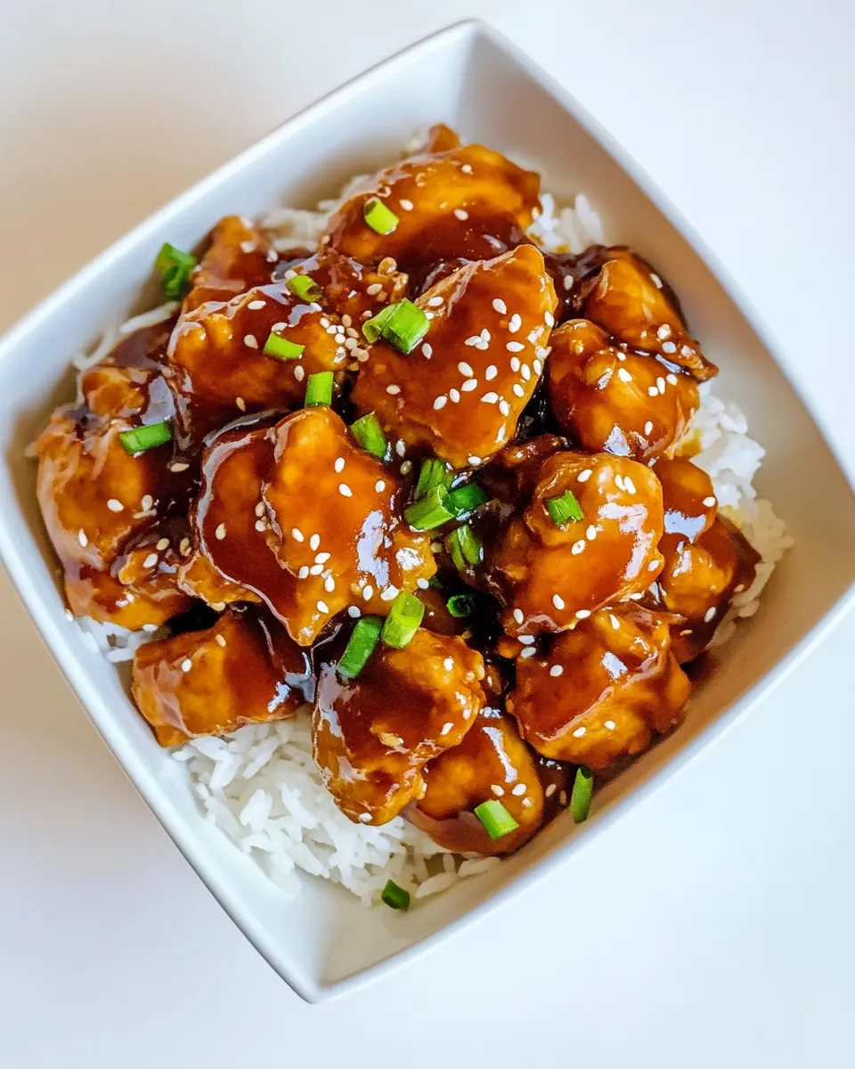 Delicious Mandarin Chicken shot