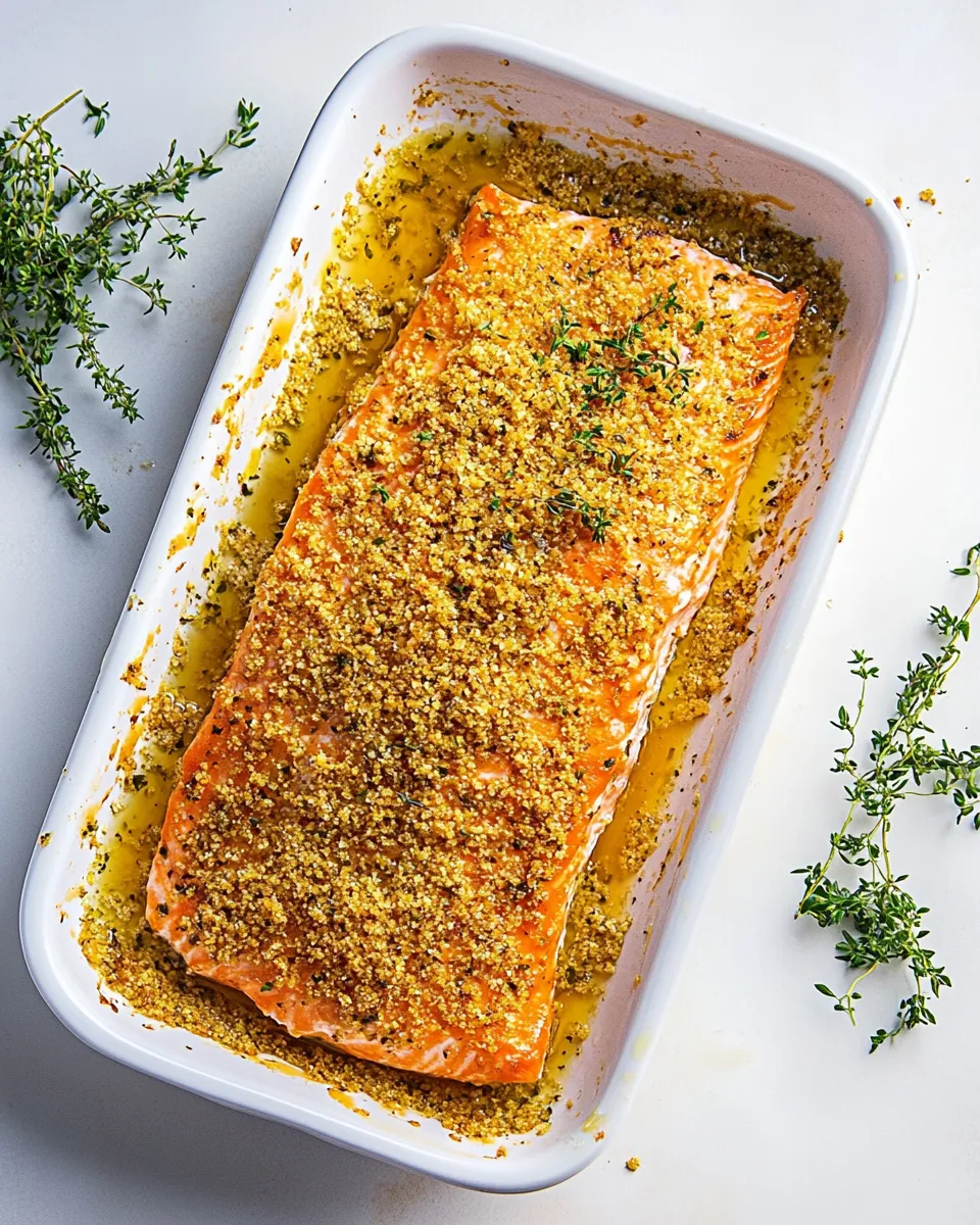 Savory Maple Dijon Baked Salmon dish photo