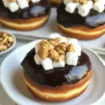 Homemade Marshmallow Cream Filled Smores Doughnuts photo