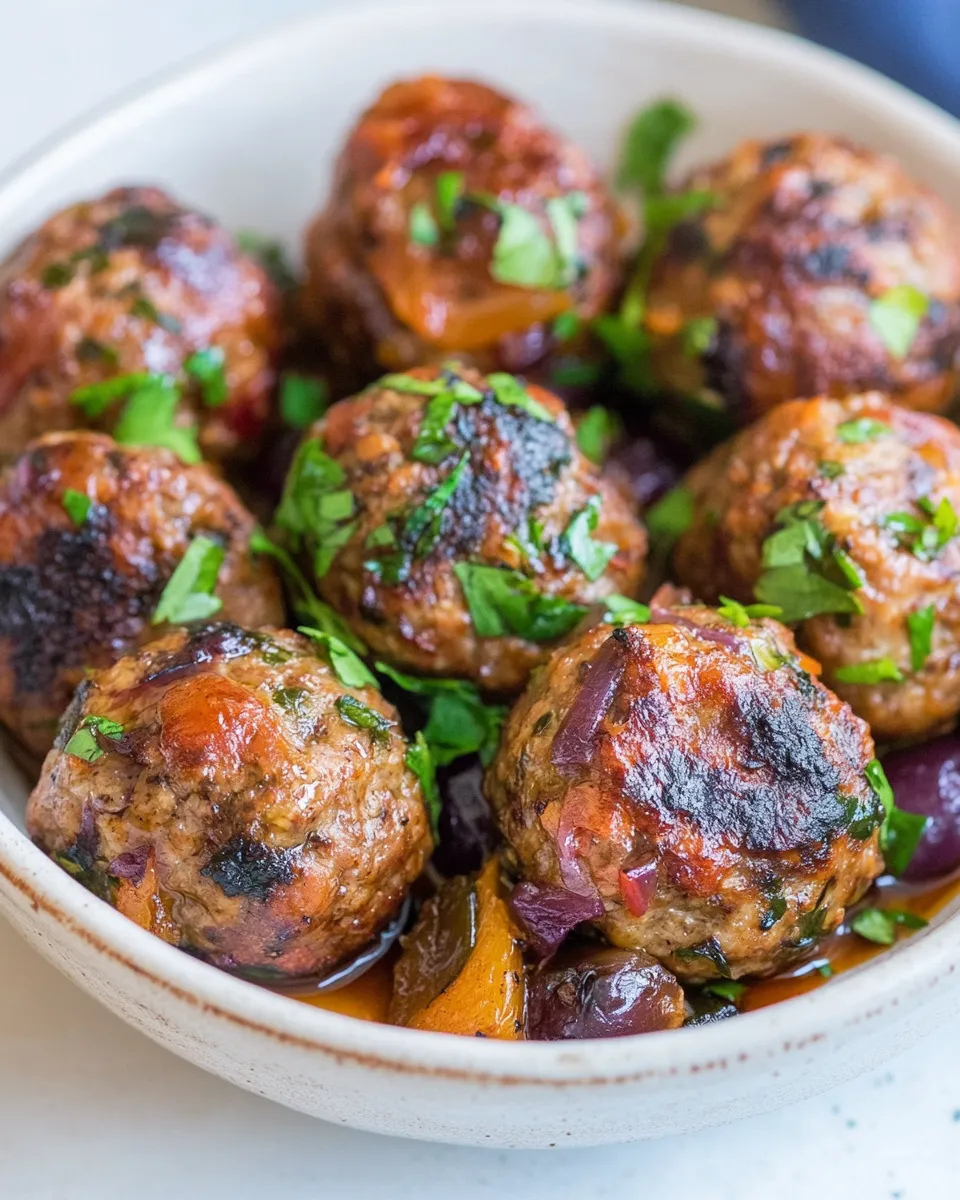 Classic Mediterranean Baked Turkey Meatballs image