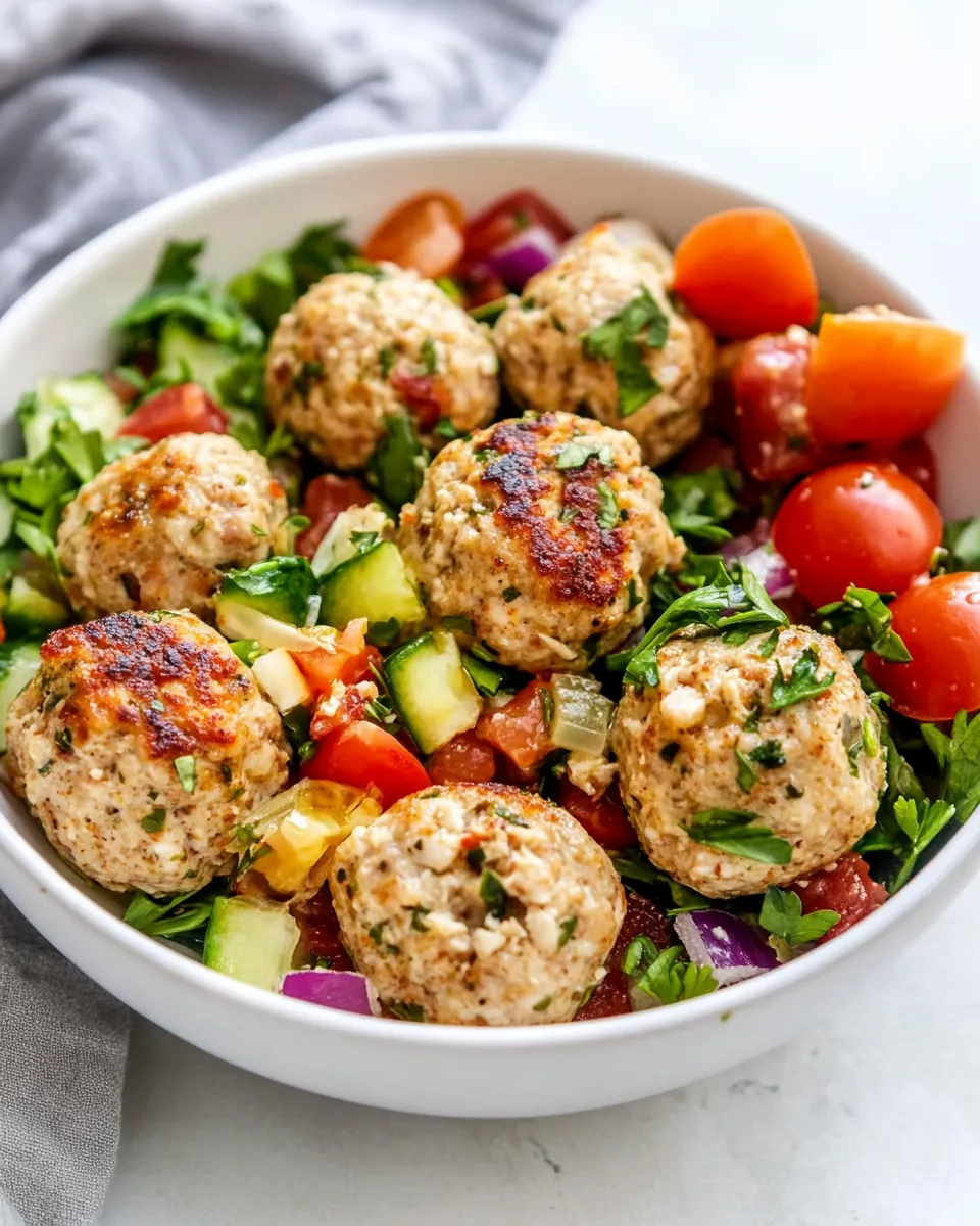 Delicious Mediterranean Chicken Meatballs shot