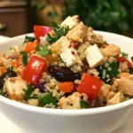 Homemade Mediterranean Chicken Quinoa Salad photo