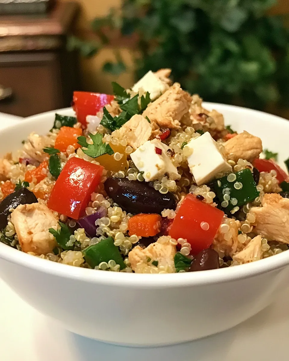 Homemade Mediterranean Chicken Quinoa Salad photo