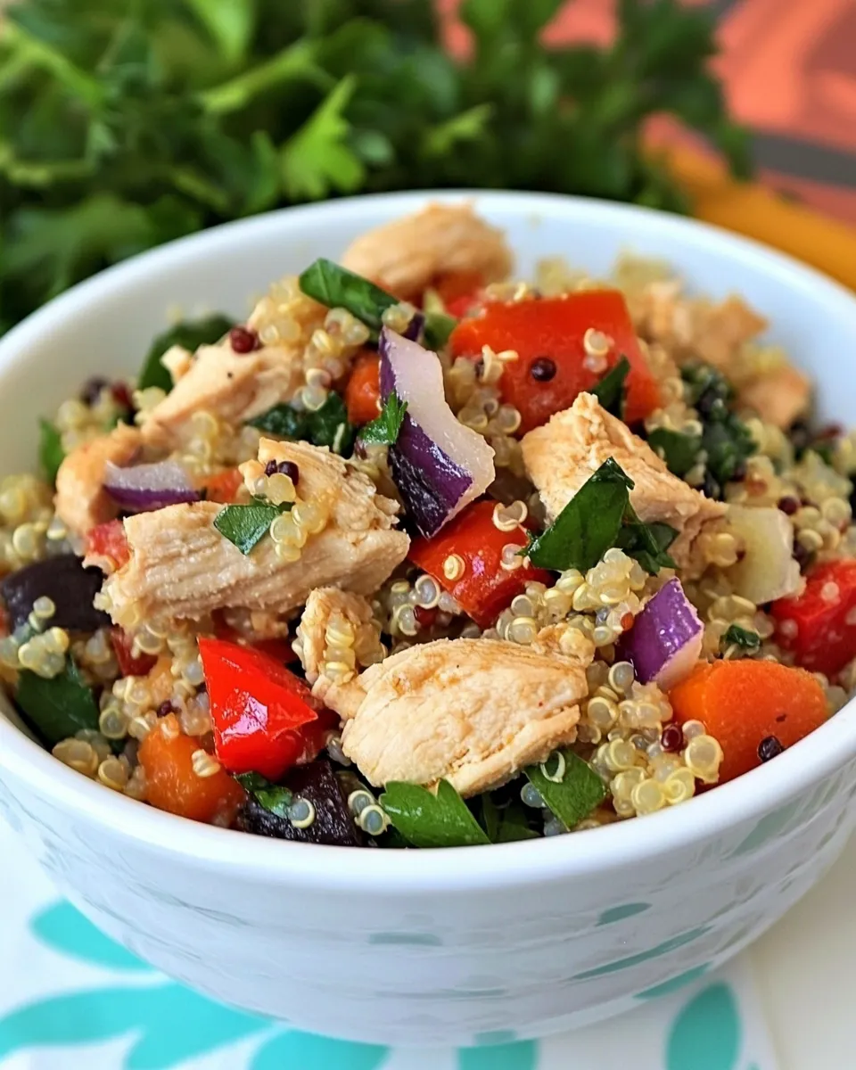 Easy Mediterranean Chicken Quinoa Salad recipe photo