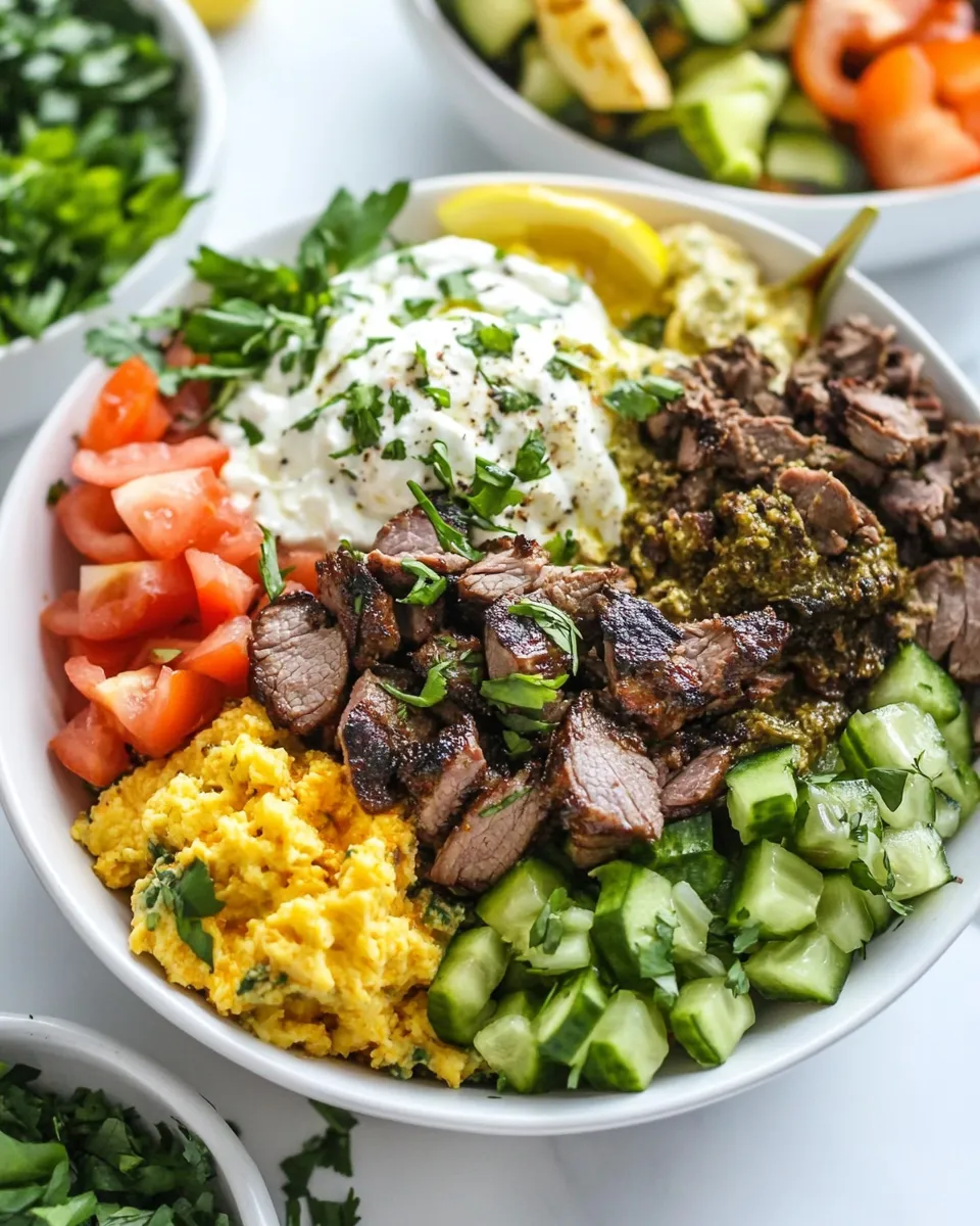 Easy Mediterranean Lamb Bowls recipe photo