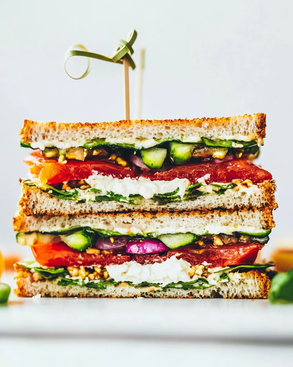 Delicious Mediterranean Sandwich shot