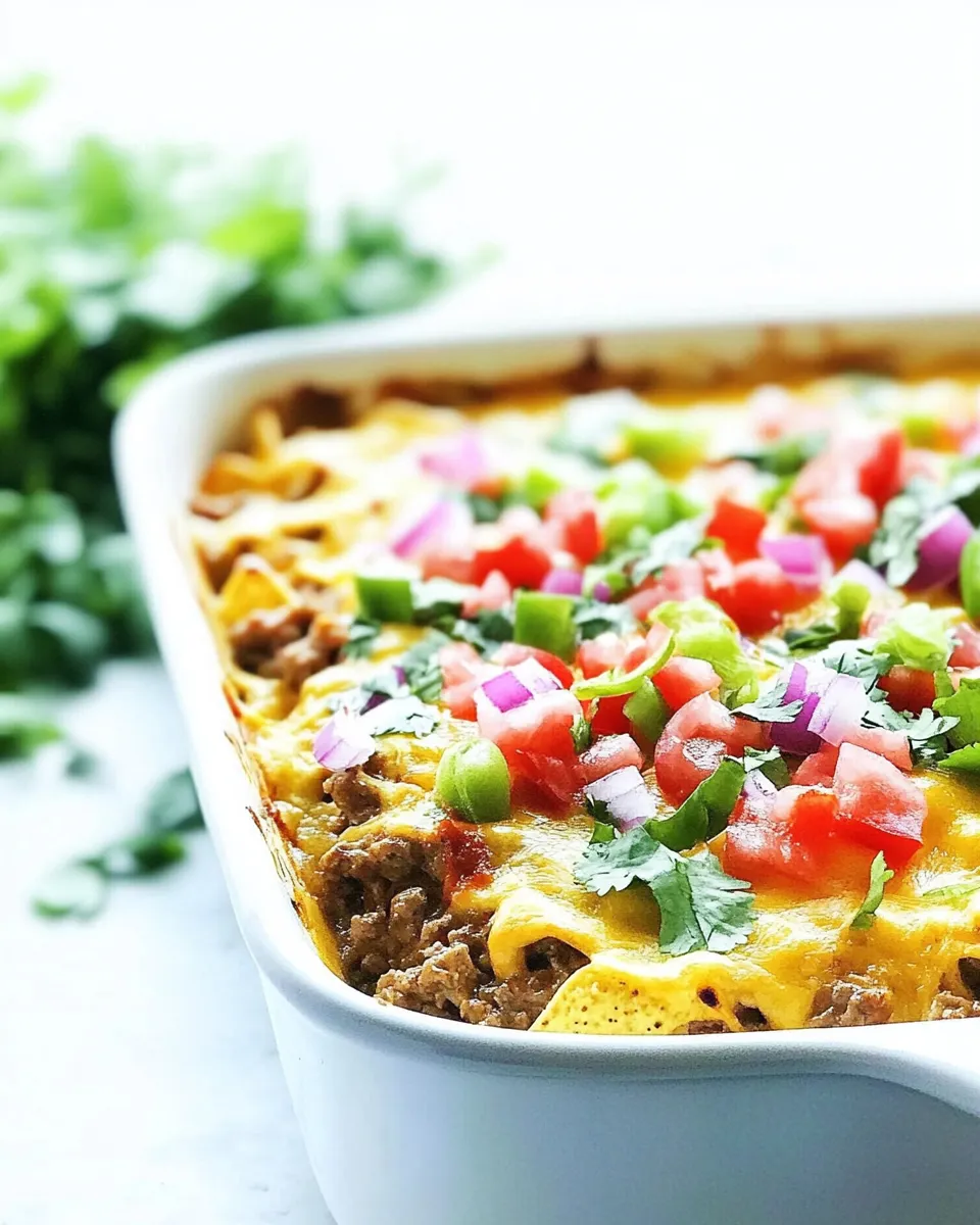 Quick Mexican Beefy Nacho Casserole shot