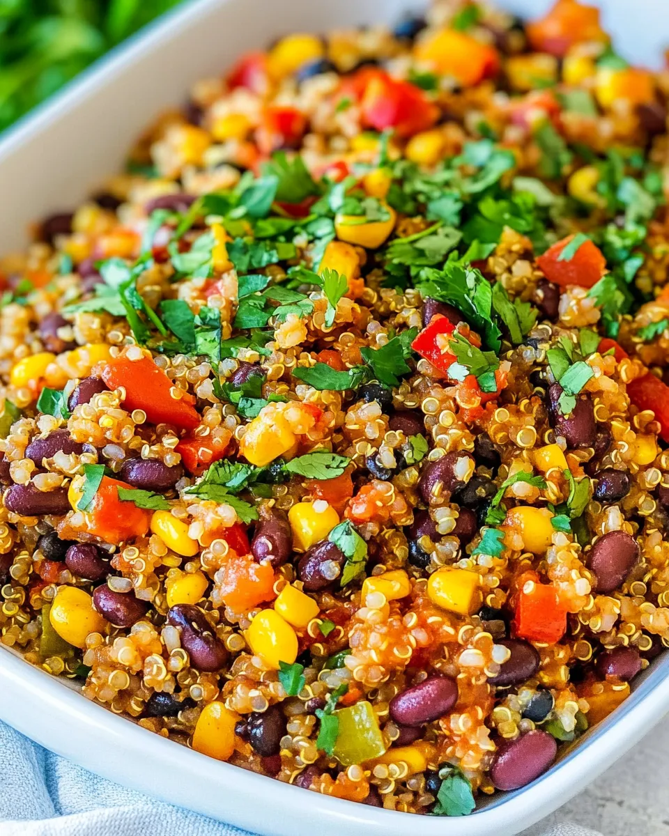 Tasty Mexican Rice, Beans, and Quinoa Medley shot