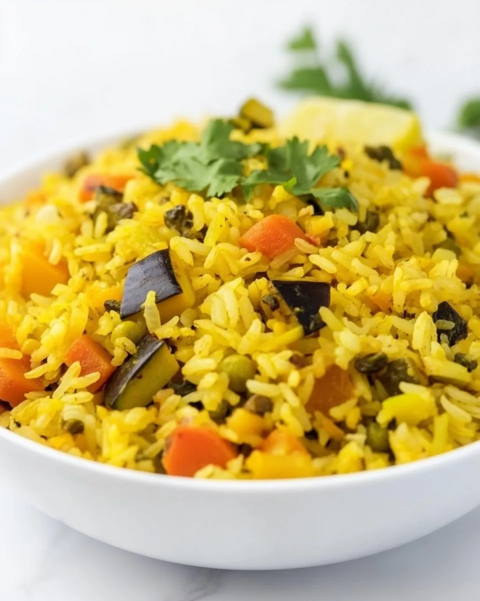 Delicious Middle Eastern Roasted Vegetable Rice image