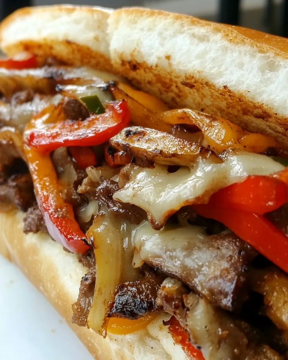 Delicious Milanese Philly Cheesesteak shot