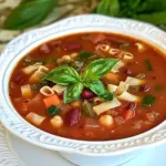 Homemade Minestrone Soup with Chickpea Pasta photo