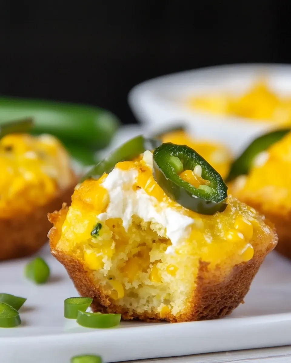 Homemade Mini Jalapeno Popper Corn Muffins photo