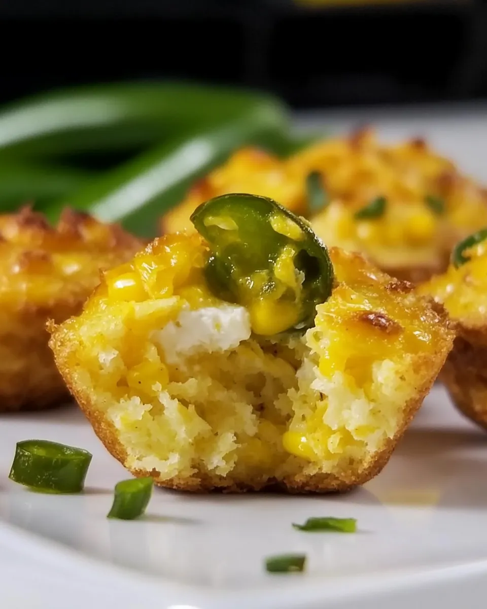 Easy Mini Jalapeno Popper Corn Muffins recipe photo