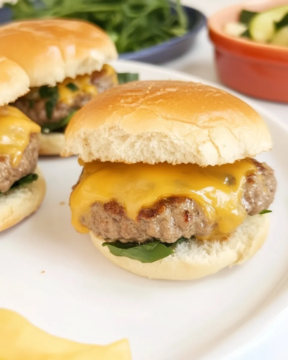 Perfect Mini Turkey Burger Sliders With Cheese recipe image