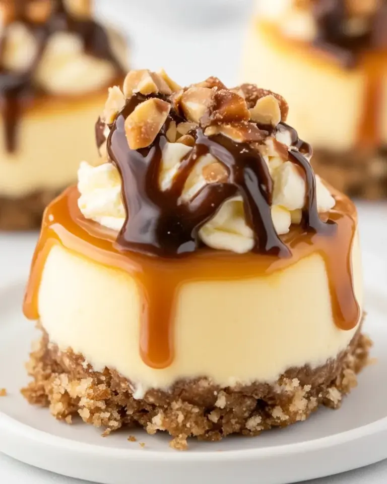 Homemade Mini Turtle Cheesecakes photo