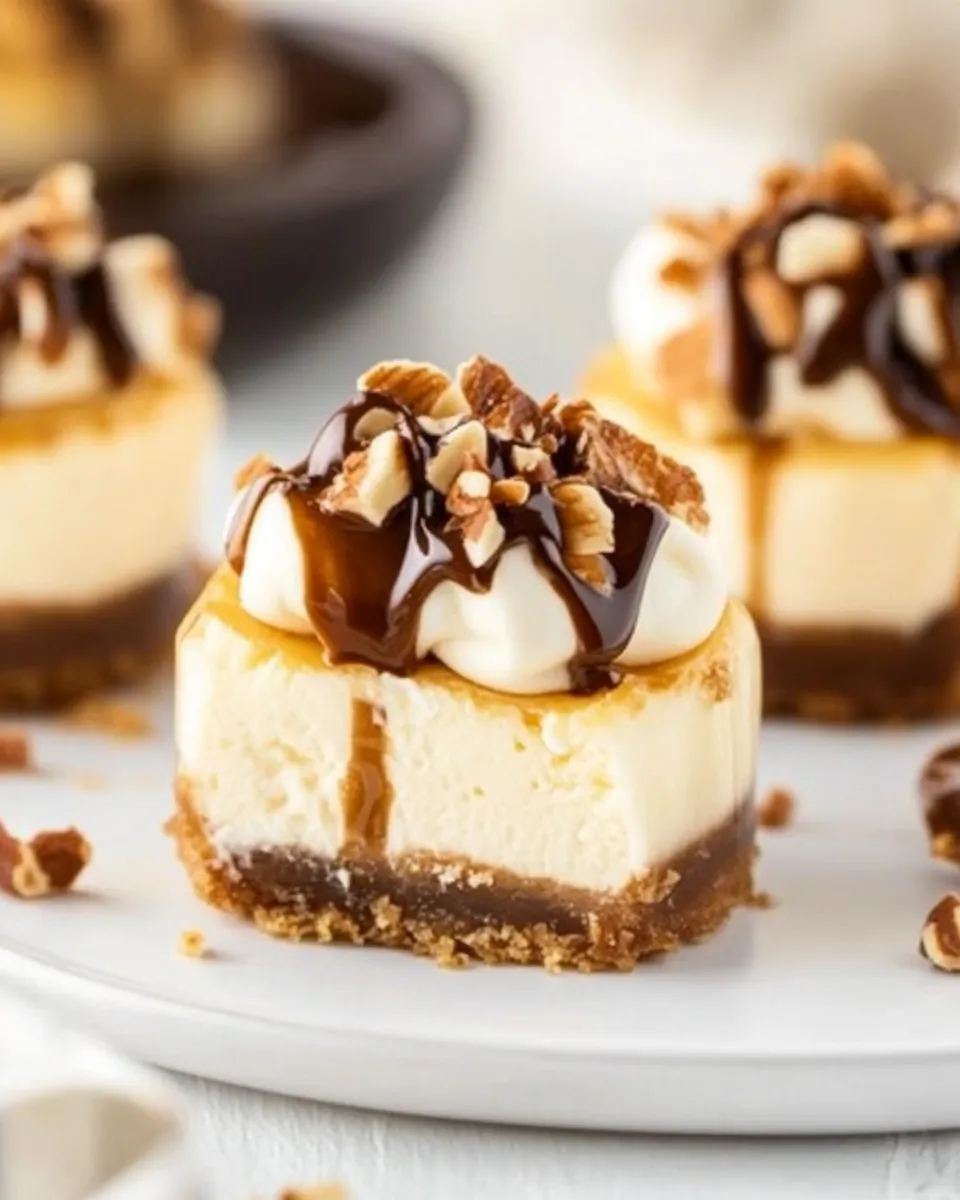 Easy Mini Turtle Cheesecakes recipe photo