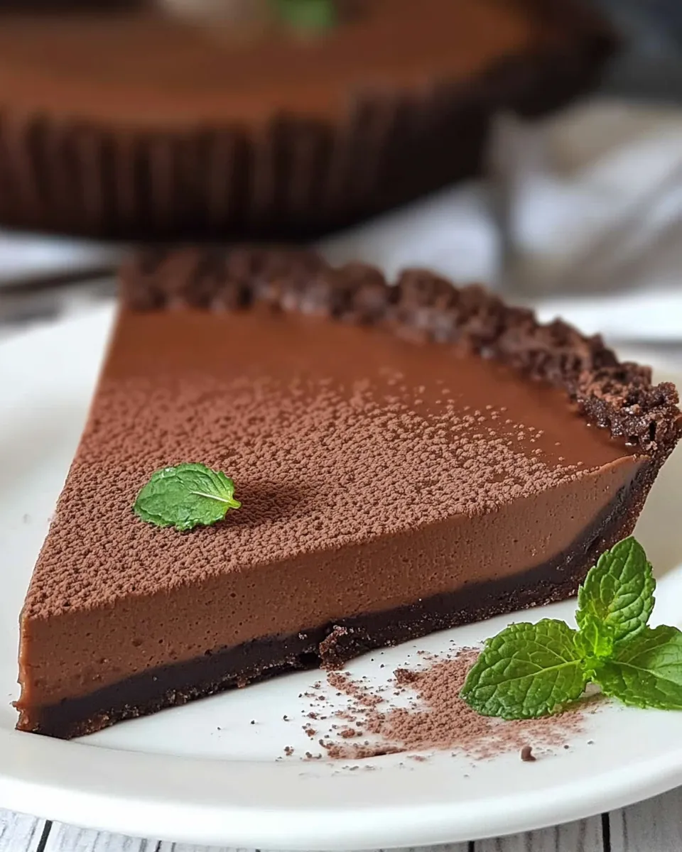 Homemade Mint Chocolate Tart photo