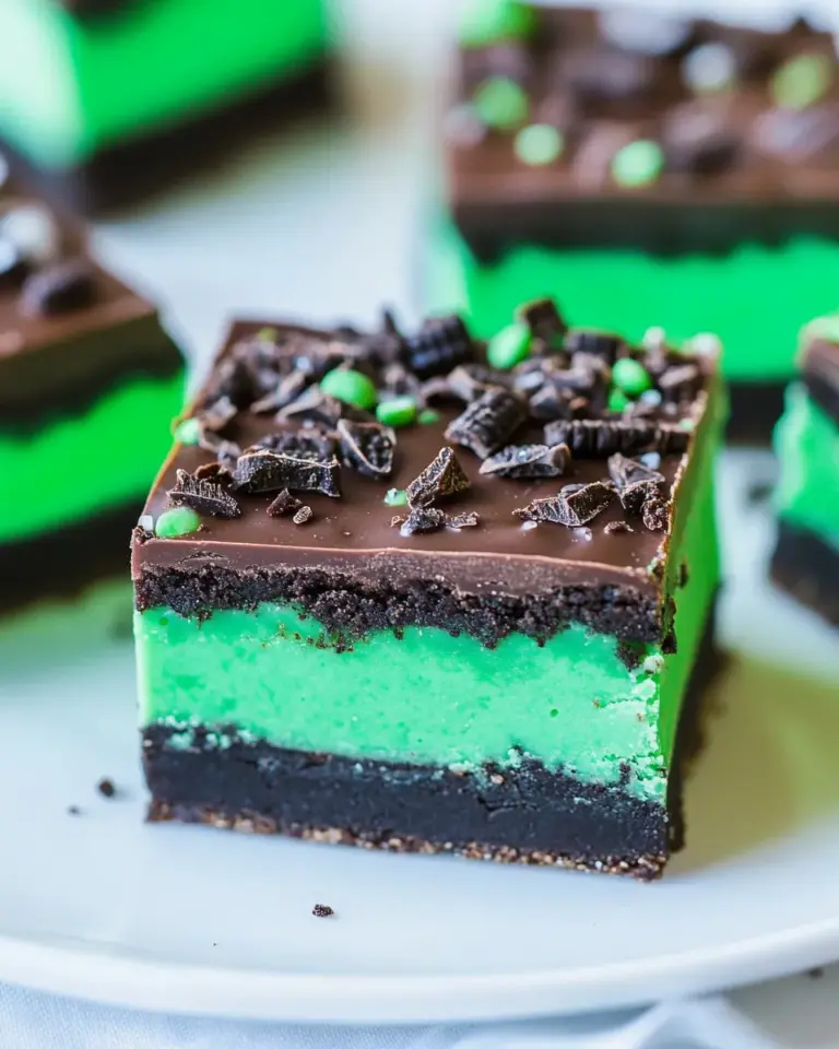 Homemade Mint and Chocolate Fudge Oreo Bars photo