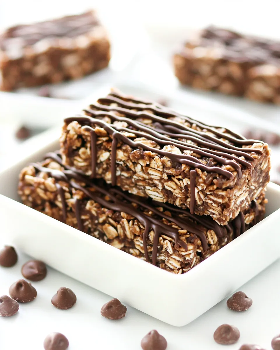Easy Mocha No Bake Granola Bars photo
