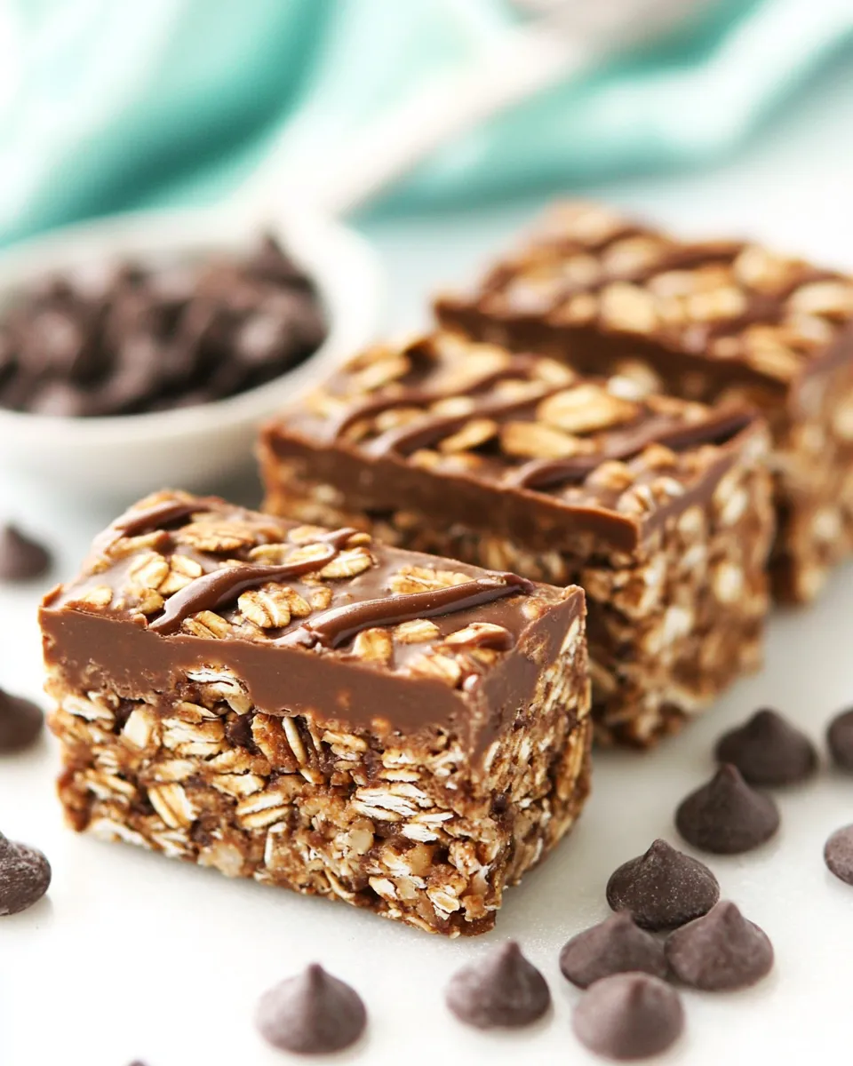 Healthy Mocha No Bake Granola Bars recipe photo