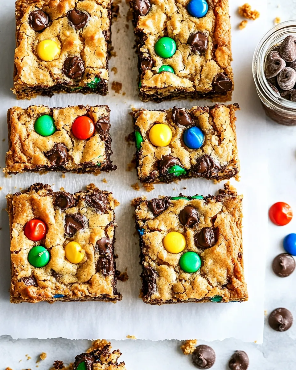 Easy Monster Cookie Bars recipe photo