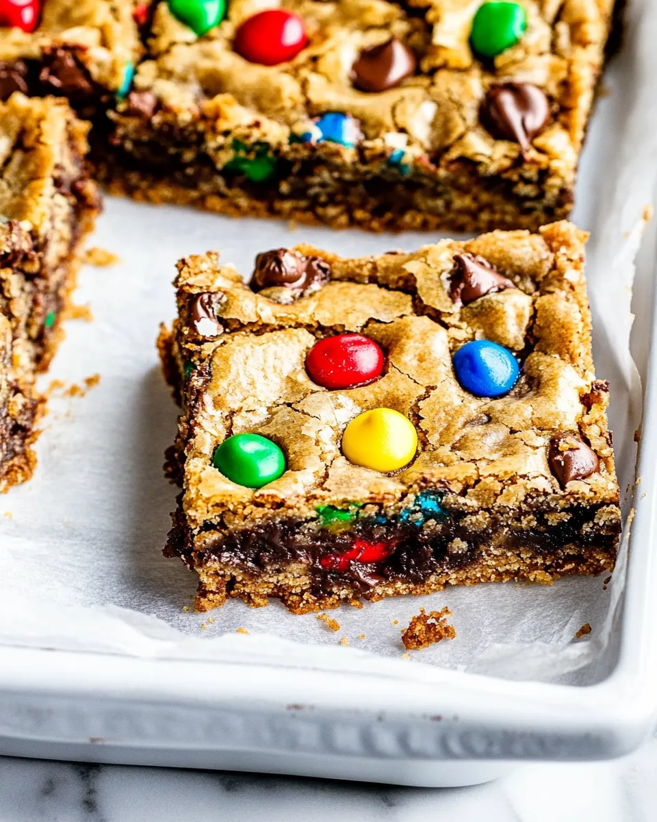 Delicious Monster Cookie Bars shot