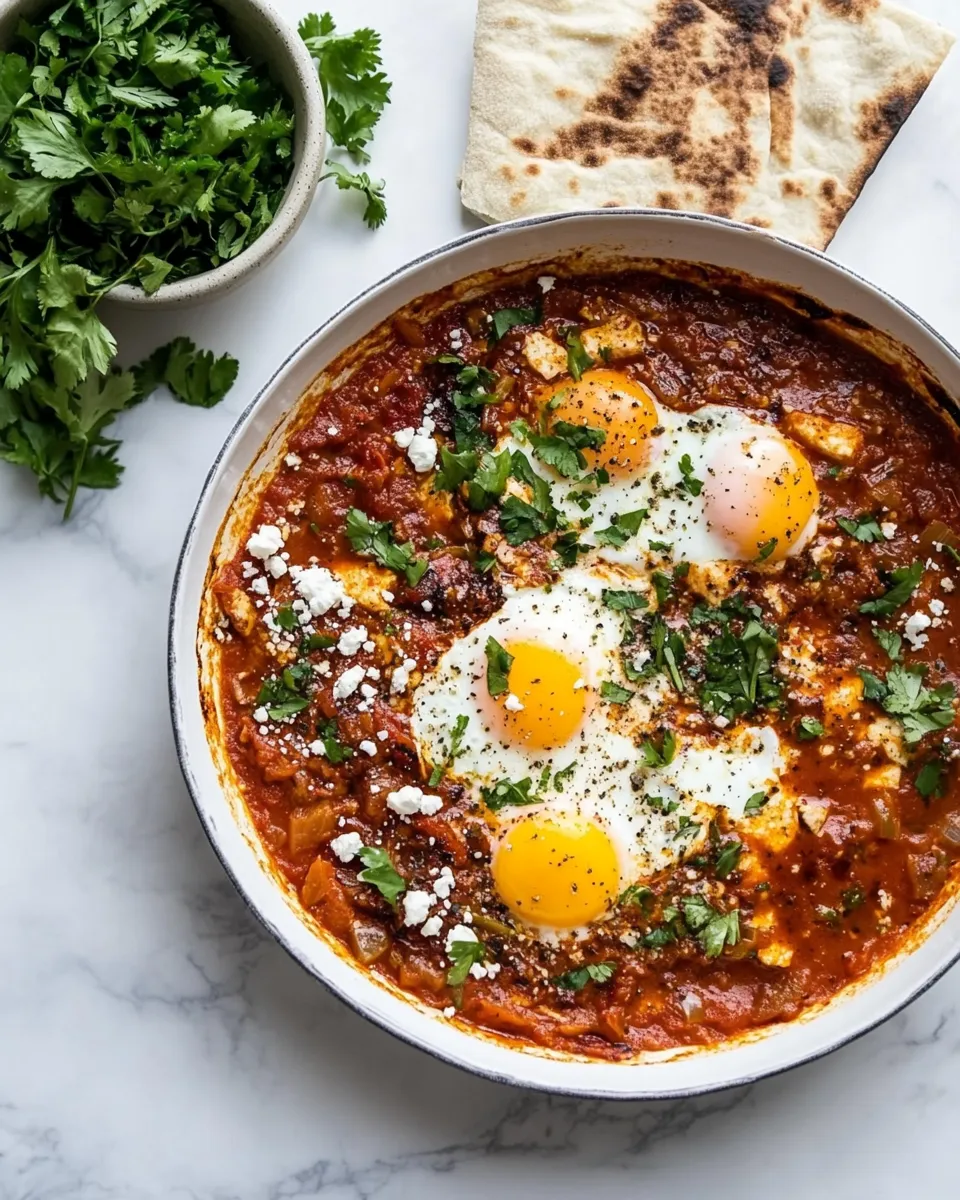 Delicious Moroccan Eggs Shakshuka shot