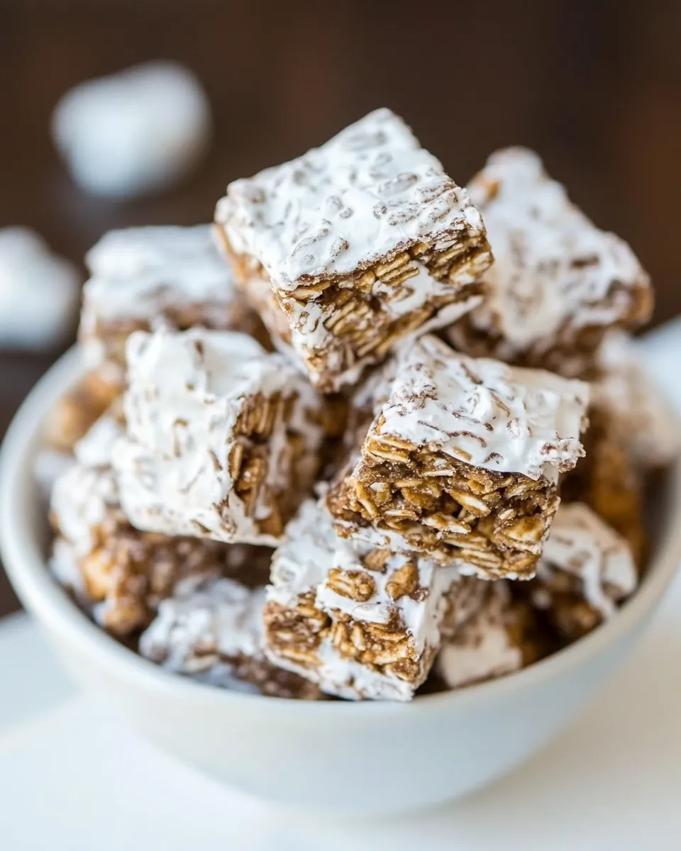 Tasty Muddy Buddy (Puppy Chow) Marshmallow Cereal Treats shot