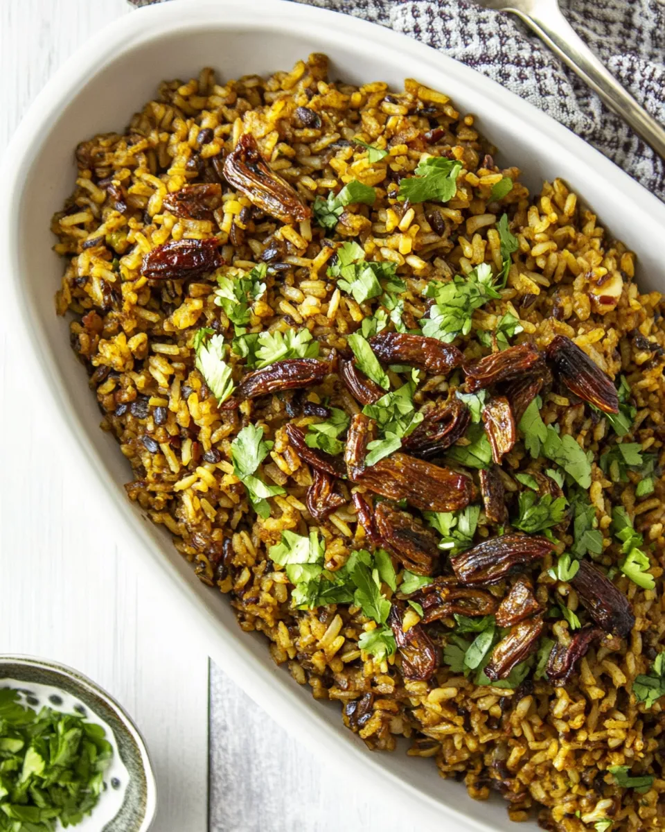 Delicious Mujadara Recipe (Lebanese Rice) dish photo