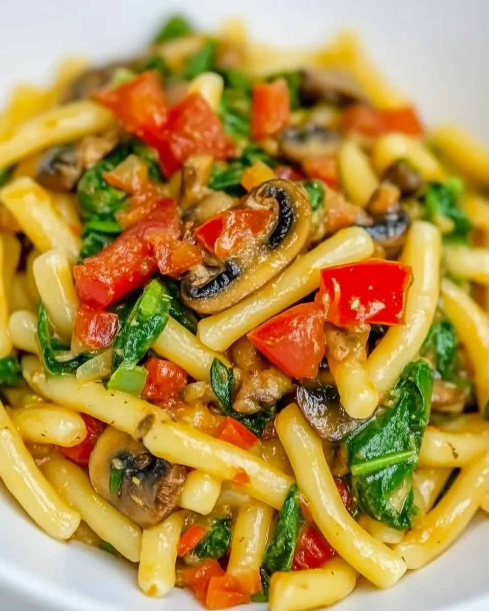 Easy Mushroom Spinach Pasta recipe photo