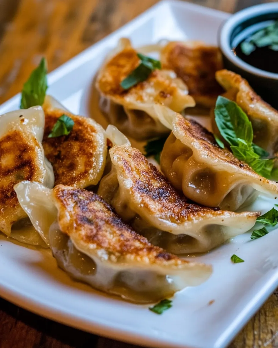 Easy Mushroom Tofu Potstickers recipe photo