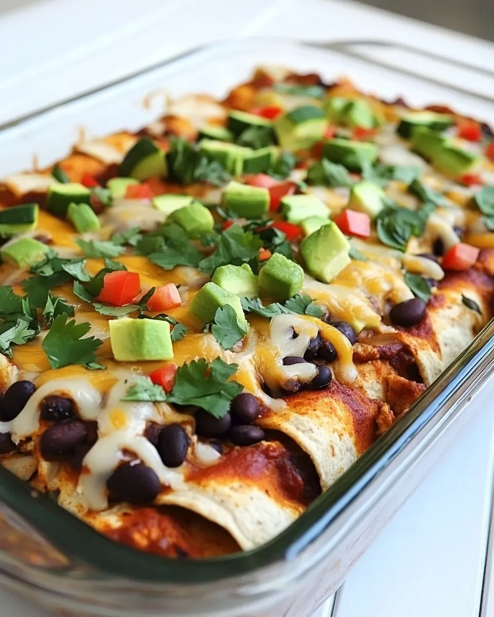 Homemade Mushroom, Zucchini, and Black Bean Vegetarian Enchiladas photo