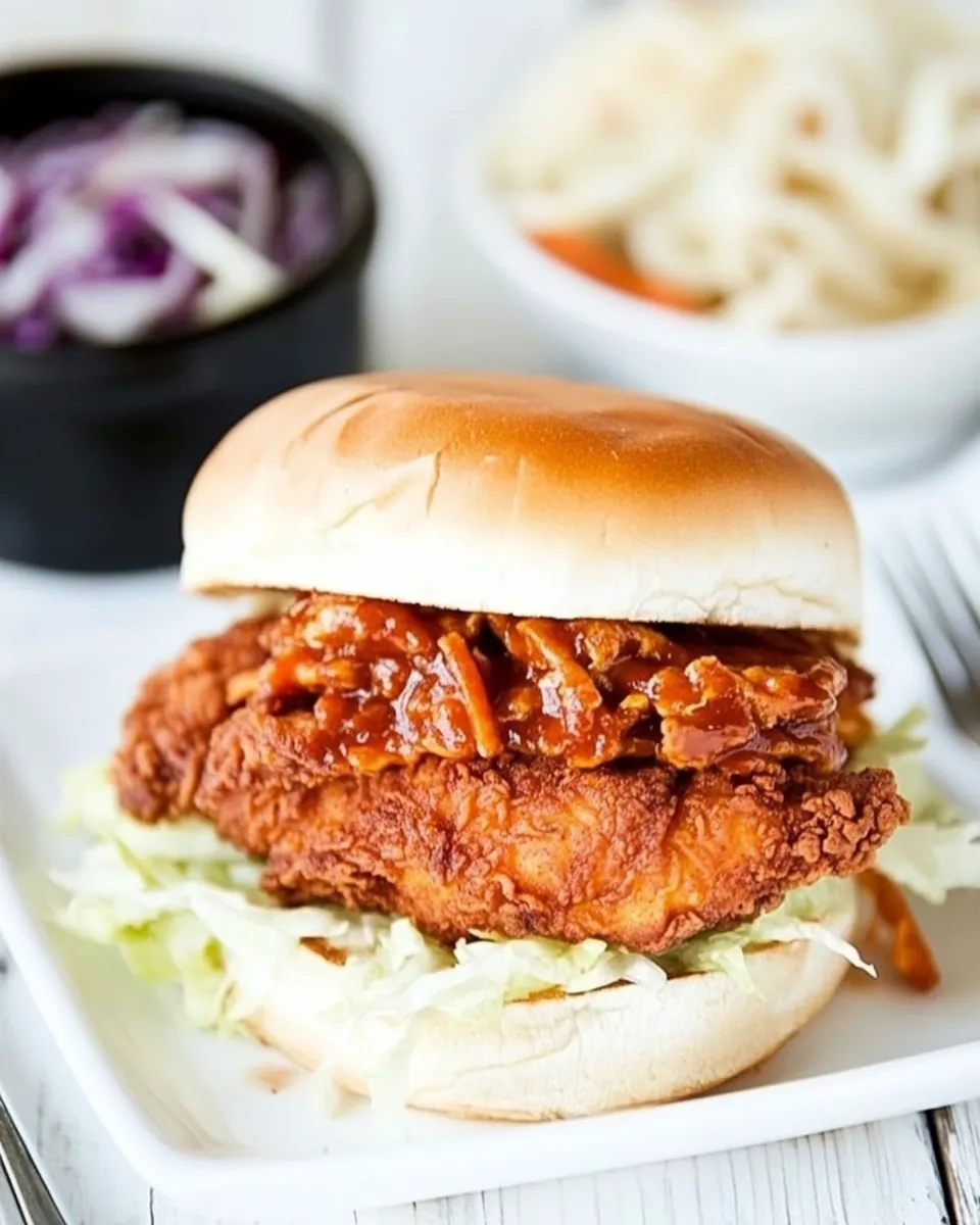 Easy Nashville Hot Chicken Sandwich Recipe shot