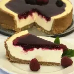 Homemade New York Style Raspberry Cheesecake photo